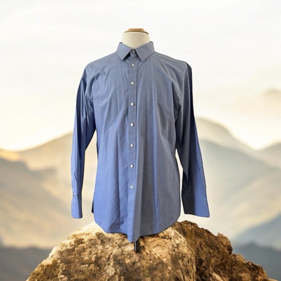 Thomas Pink Other - Thomas Pink Men’s Slim Fit Long Sleeves Shirt Blue & Pink Size 17.5 US XL